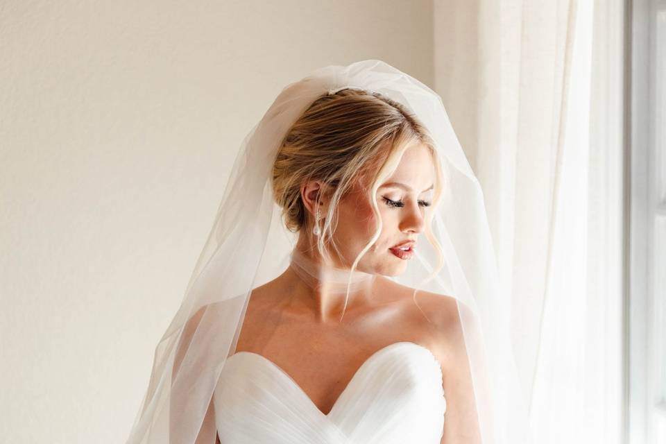Bride with bouquet