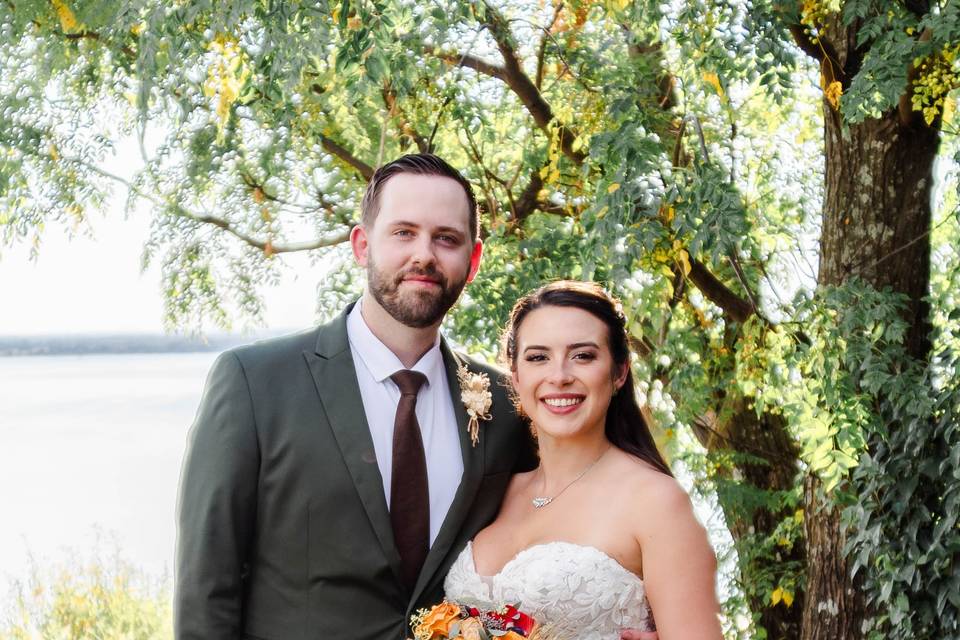 Couple traditionally posed