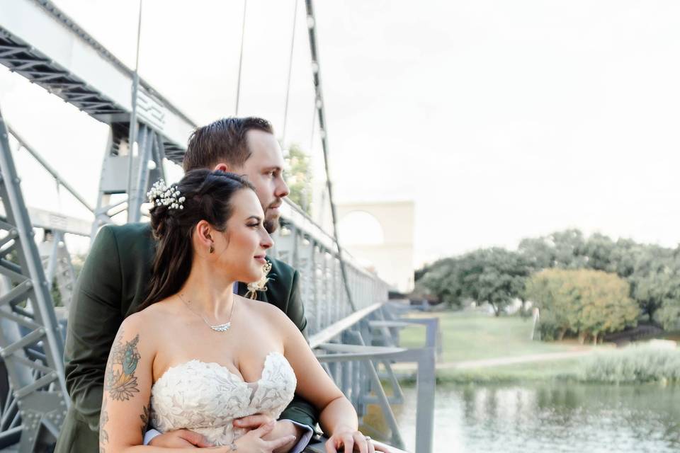 Couple looking at the river