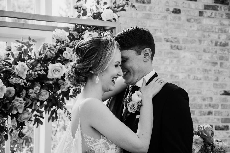 Couple laughing