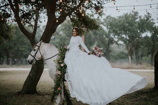 Bride on horse