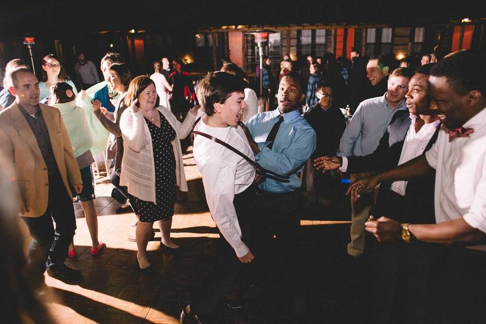 Dancing in the courtyard