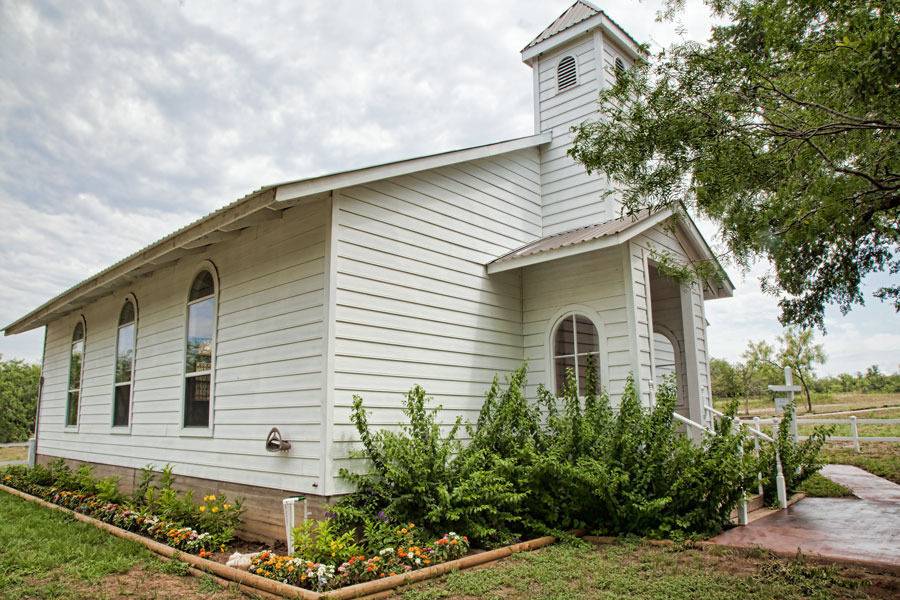 Side view of the chapel