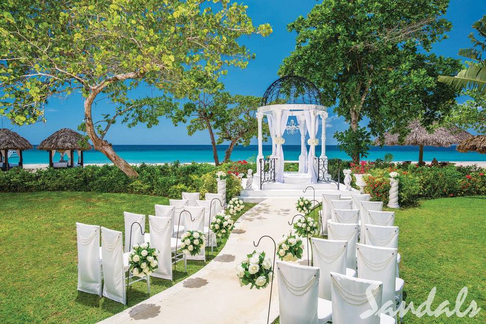 Garden Wedding with a view