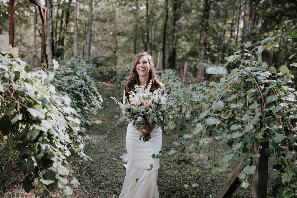 Bride in the garden | Connie Marina Photography