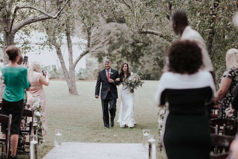 Escorting the bride | Connie Marina Photography