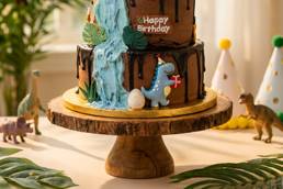 Dino Volcano Birthday Cake