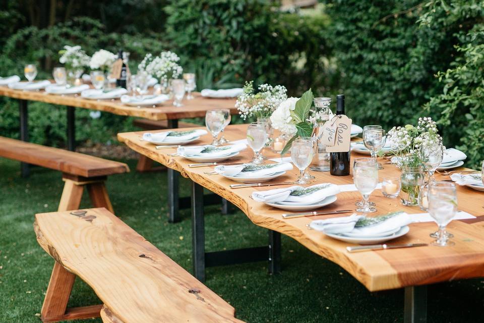 9ft Redwood Tables & Benches