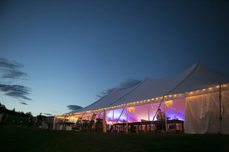 Tented reception