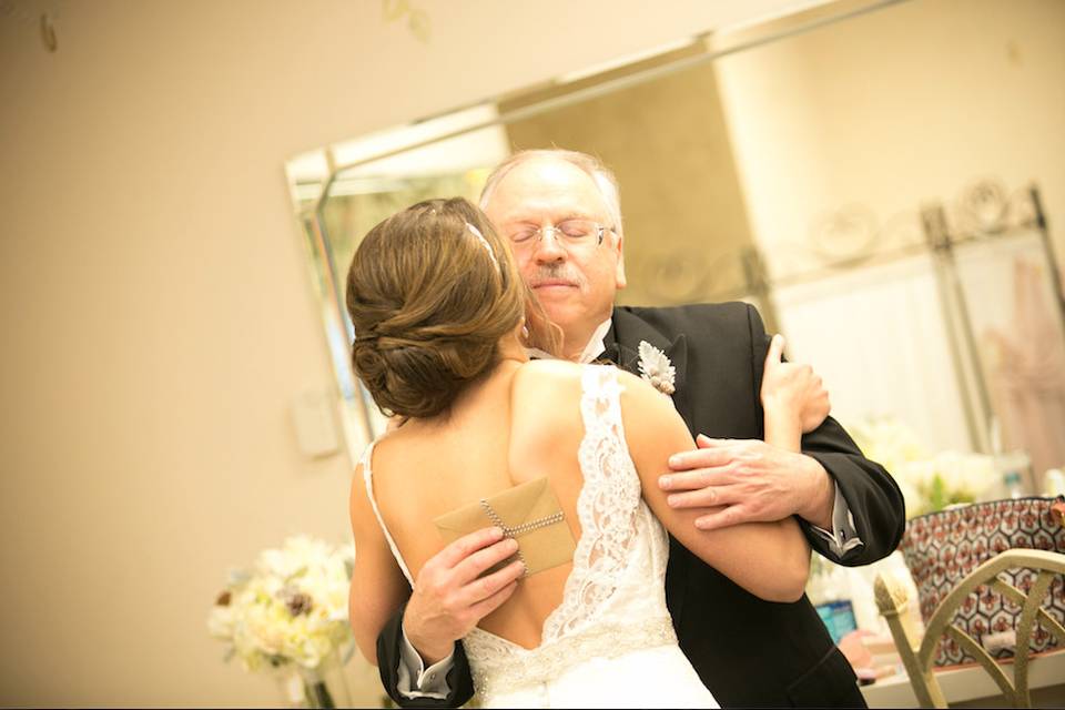 Bride and father