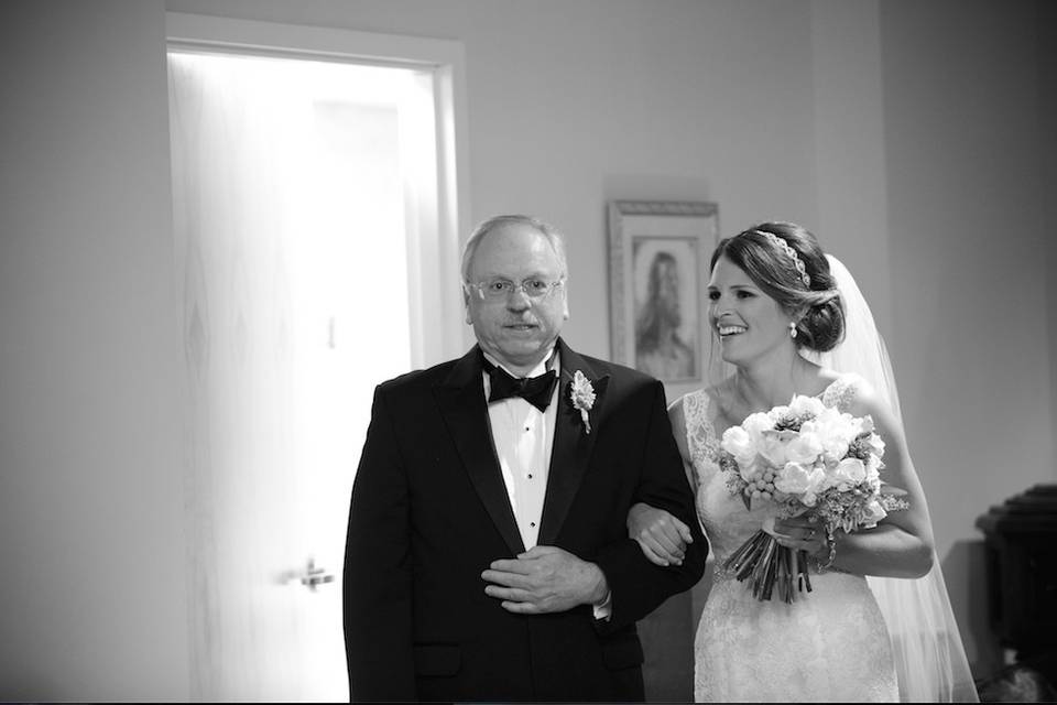 Bride and father