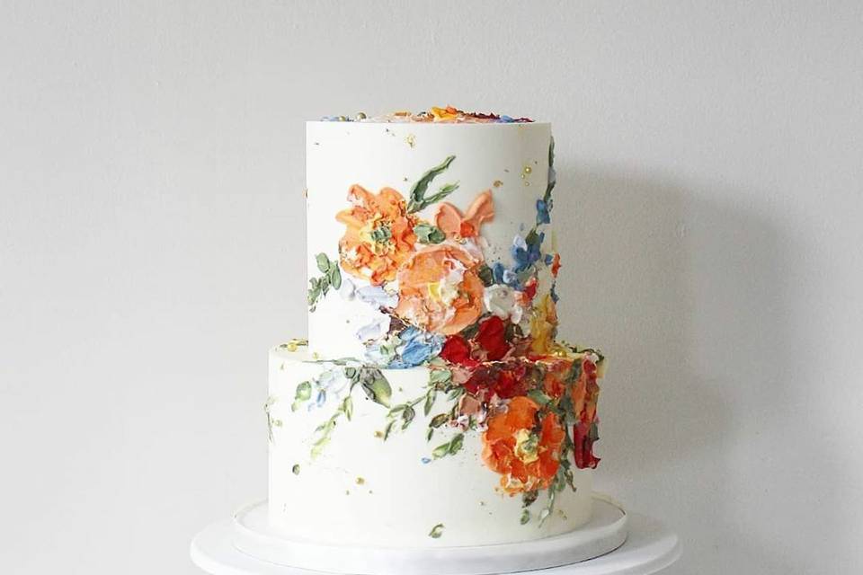 Buttercream floral painting