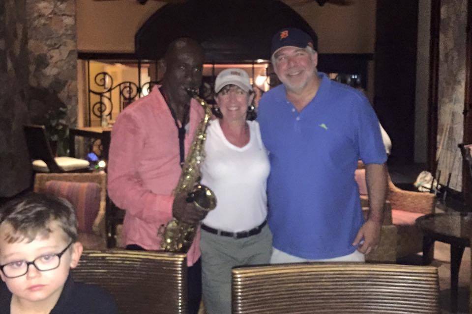 This couple had a great time celebrating with Saxophone Serenade at Marriott Resort in St. Thomas USVI