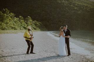 Destination wedding at Magens Bay Beach St Thomas USVI Virgin Islands bride and groom wedding planner, photographer
