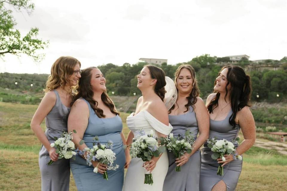 Bride and her girls