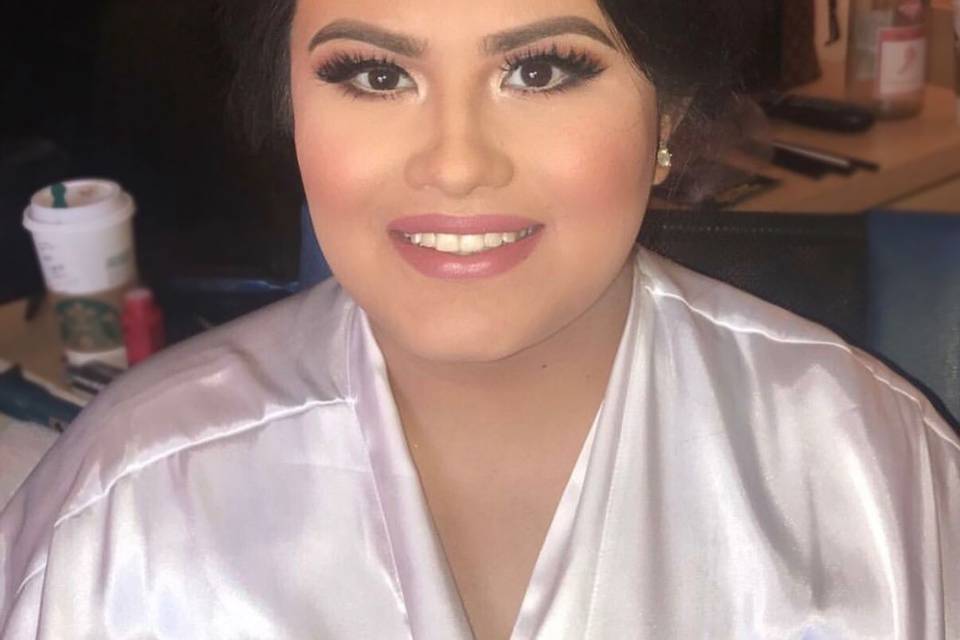 Bride in the dressing room