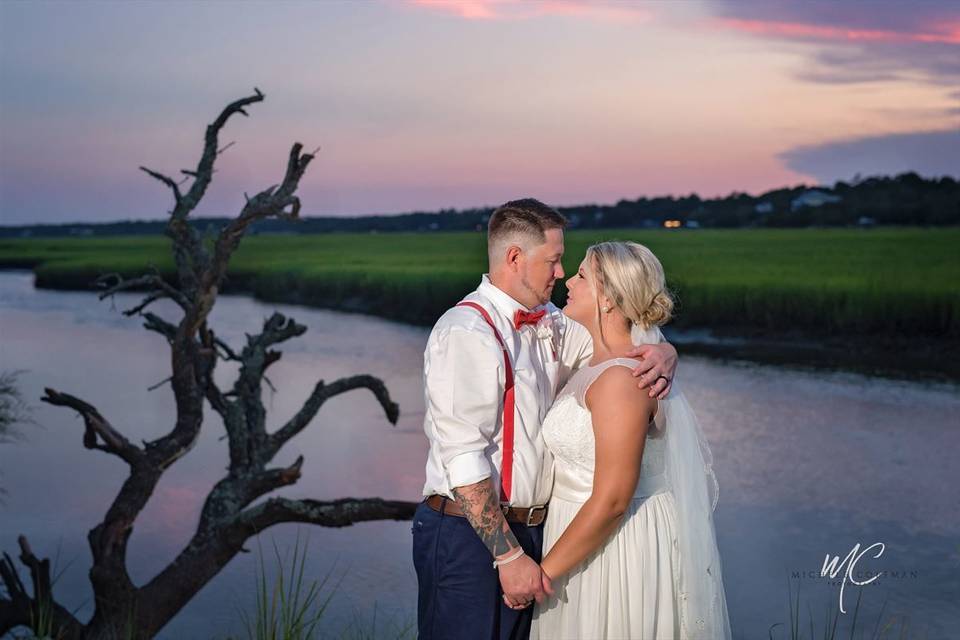 Small, intimate destination Wedding in Pawleys Island, SC. July 2018