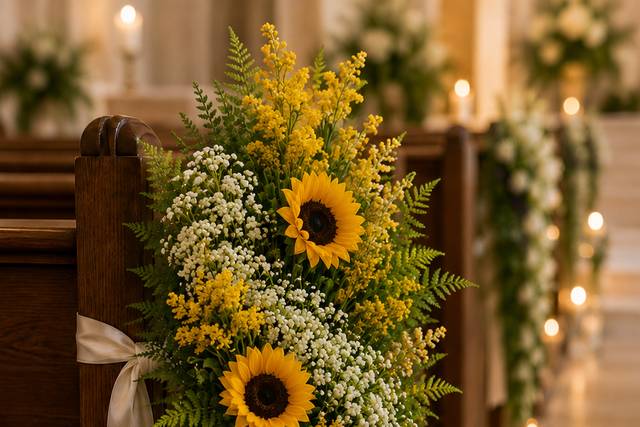 Sunflower seating display