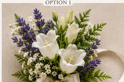 Lavender wrist corsage