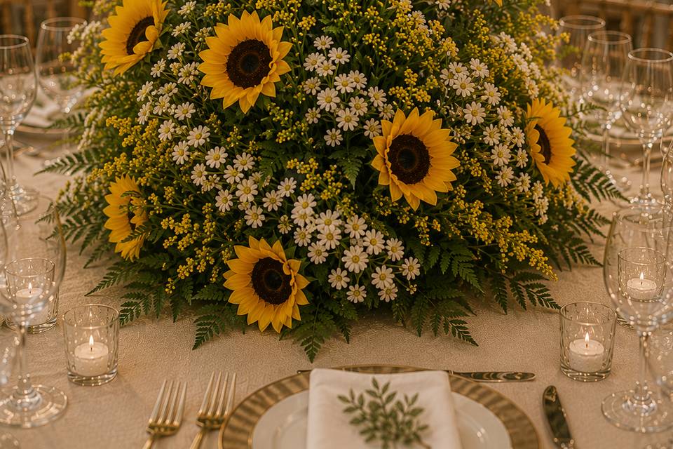 Sunflower large table display