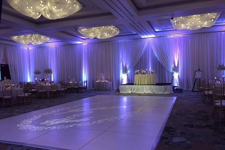 White dance floor