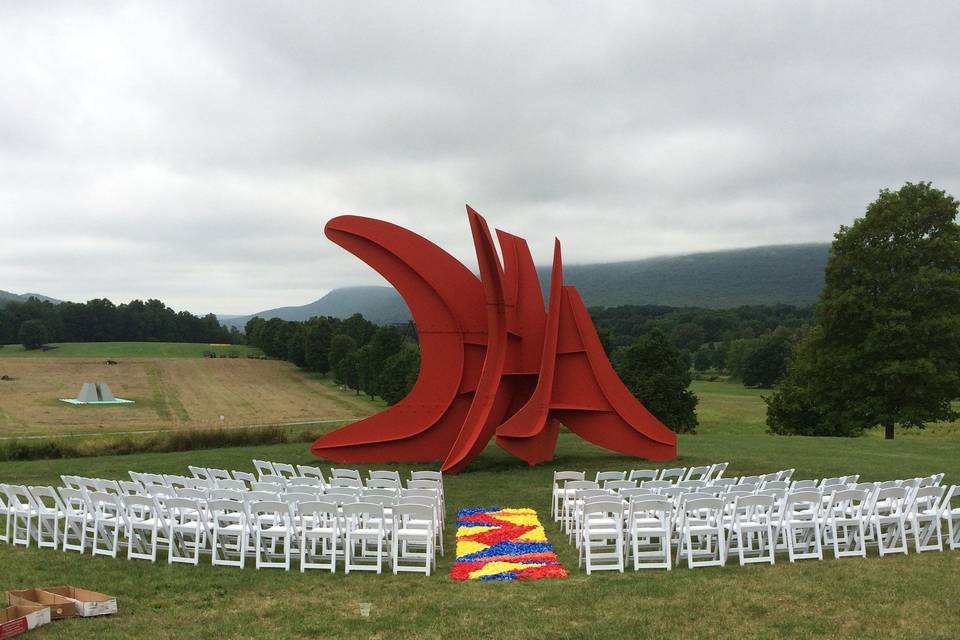 Chairs set up