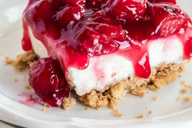 Mouth-watering cherry cheesecake