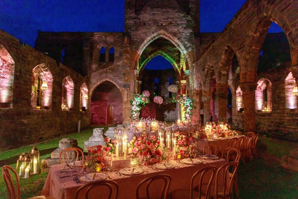 Bermuda wedding at night