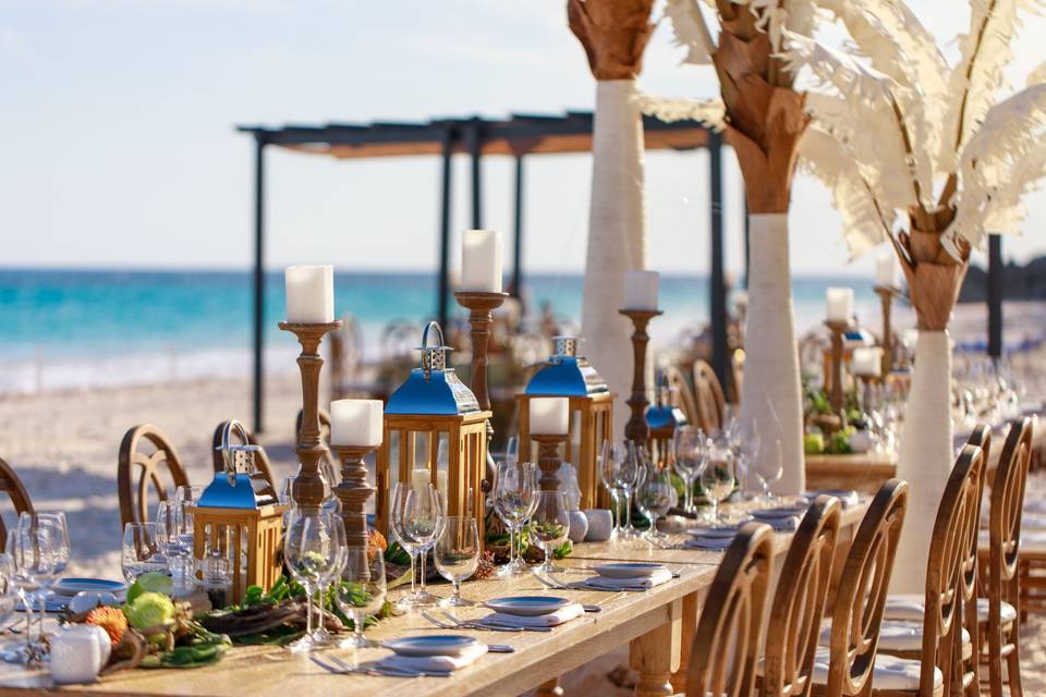 Reception on the beach