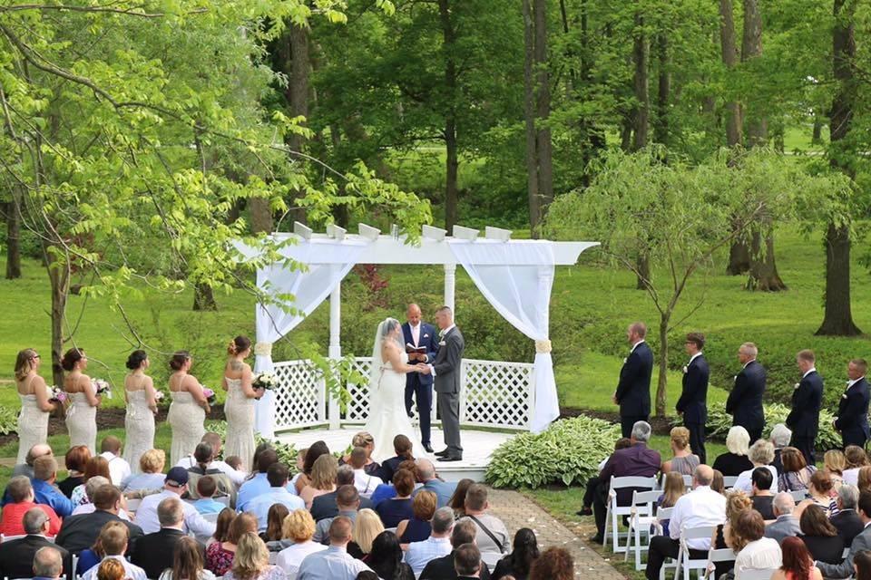 Outdoor wedding ceremony