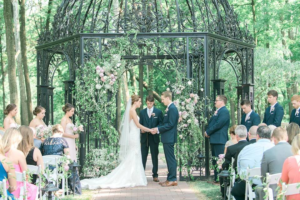 Outdoor wedding ceremony