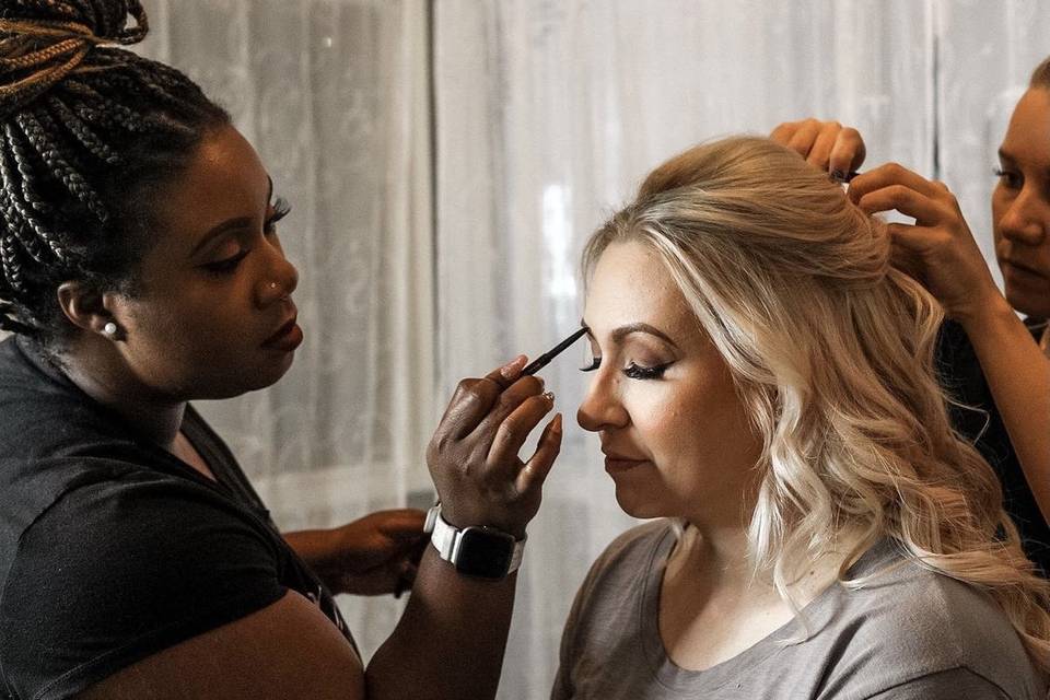 Lo and Boo preparing a bride