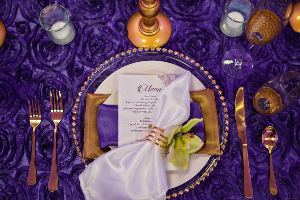 Lavish tablescape