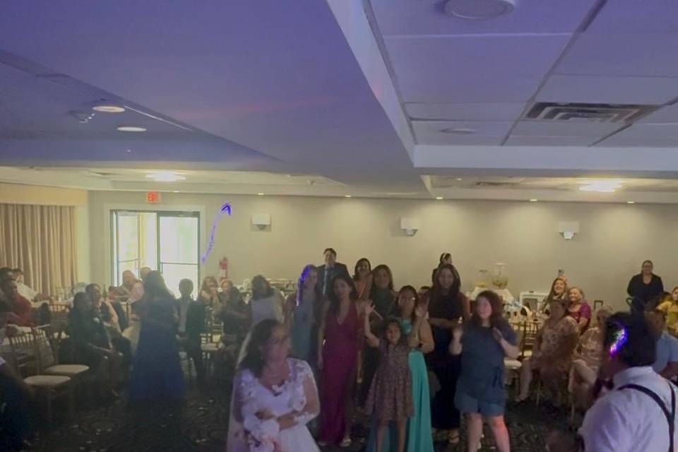 Bride and bouquet