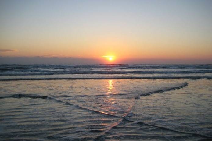 Our beach here at Ocean and Racquet Resort at sunset