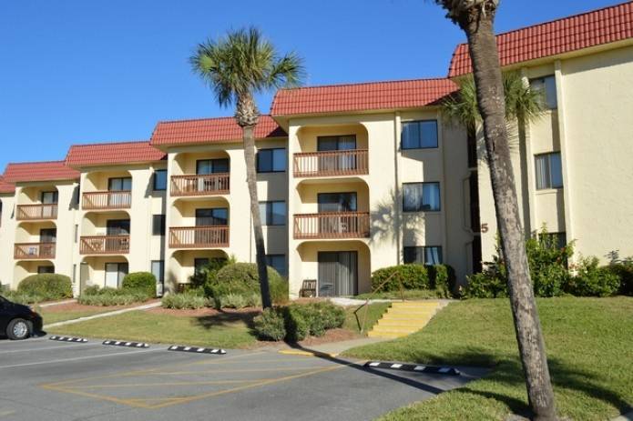 Ocean and Racquet Resort view of condo buildings