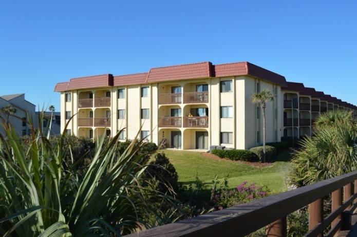 Ocean and Racquet Resort view of condo buildings