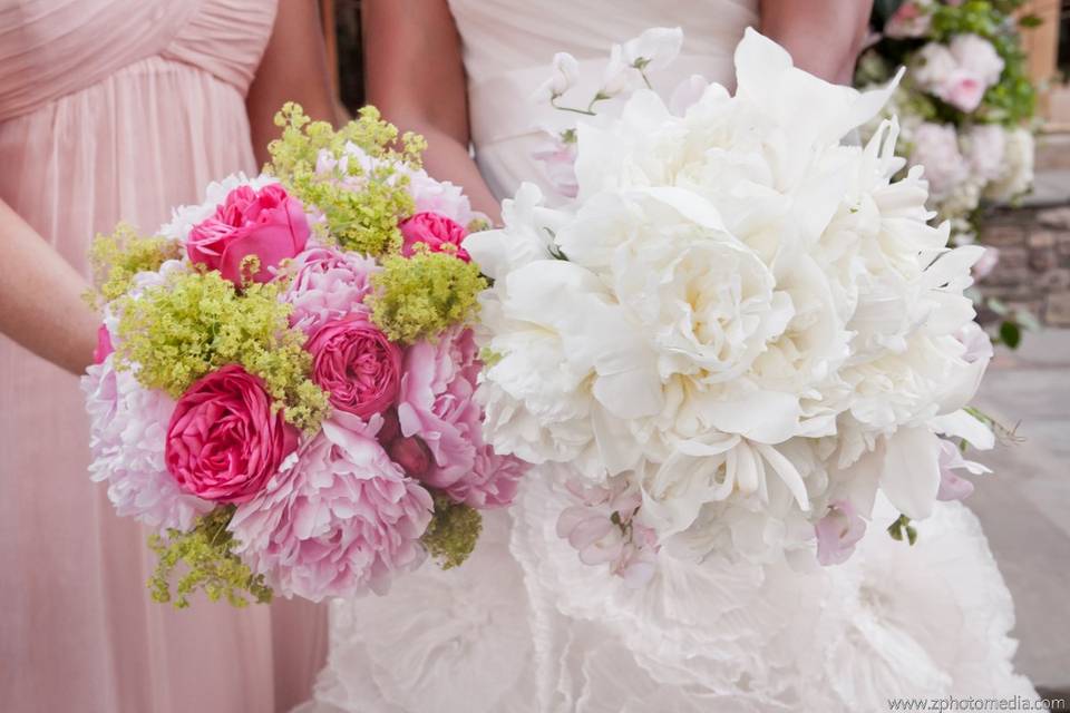 Bride and bridesmaid's bouquet