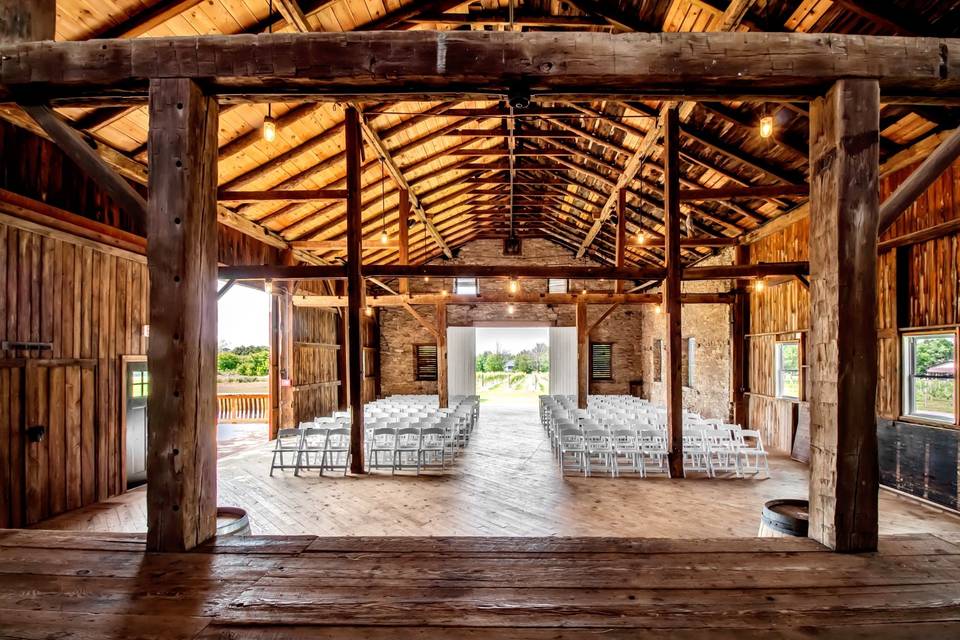 Raised Platform in Rustic Barn