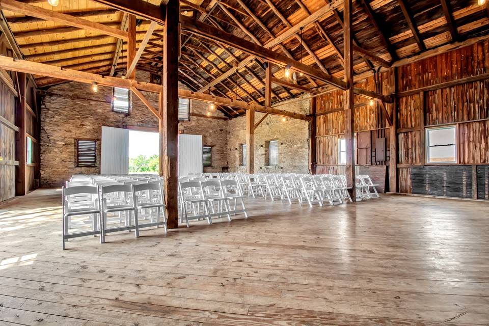 Raised Platform in Rustic Barn