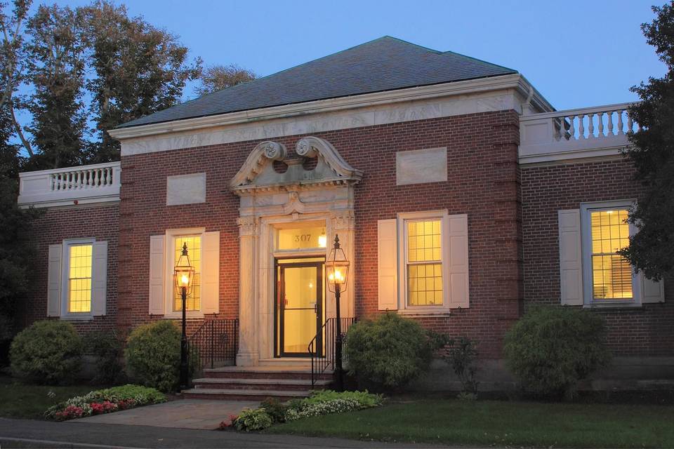 Outside at night