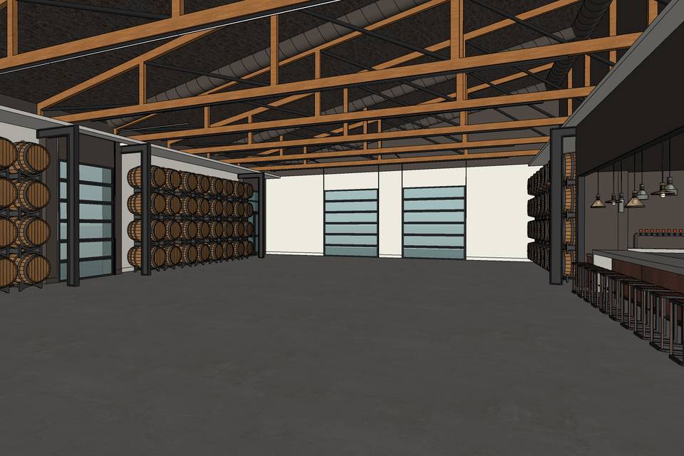 South Wall and Garage Doors