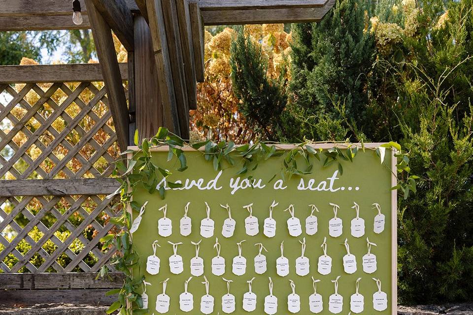 Reception Escort Place Card