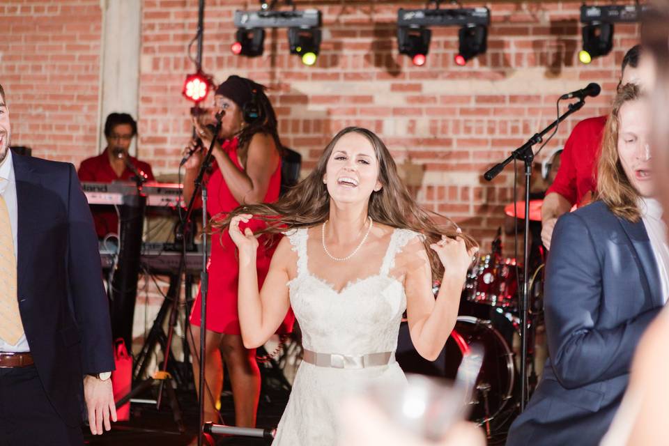 Bride dancing