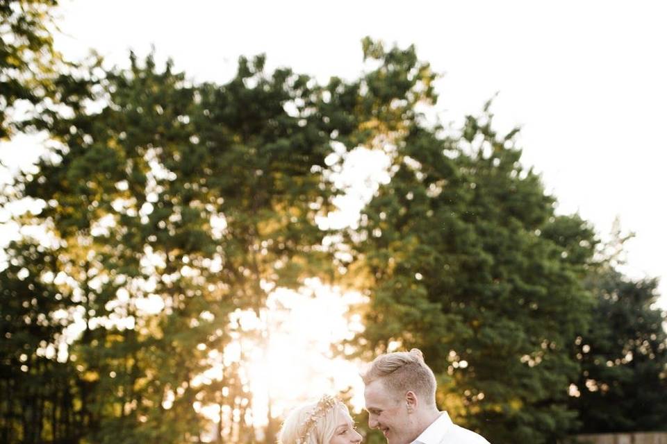 Couple in field