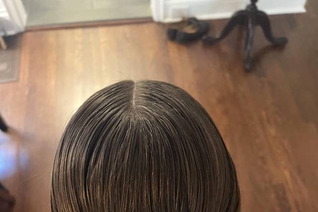 Half up, loose waves