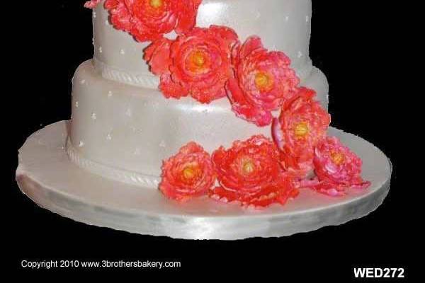 Wedding cake with yellow pattern