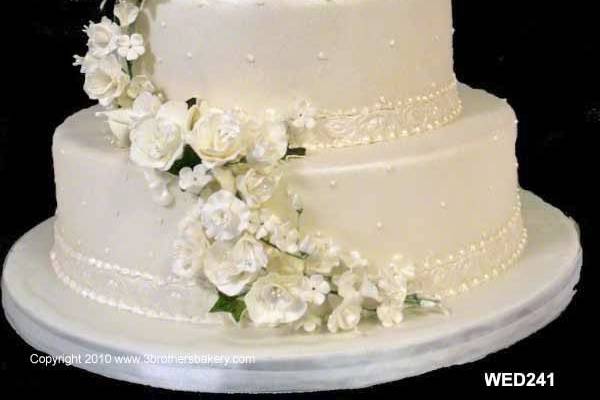 Wedding cake with black pattern