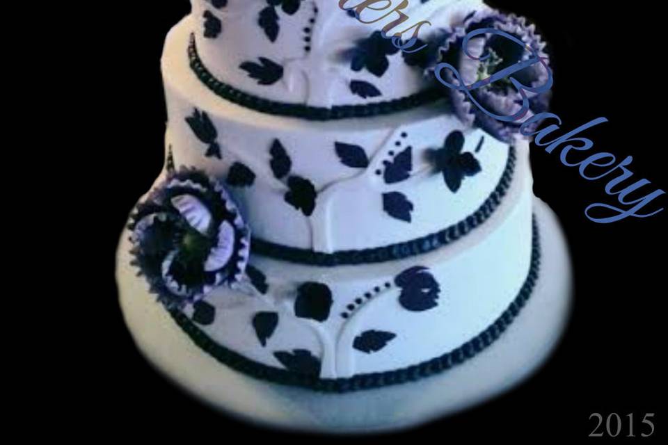 Wedding cake with floral design