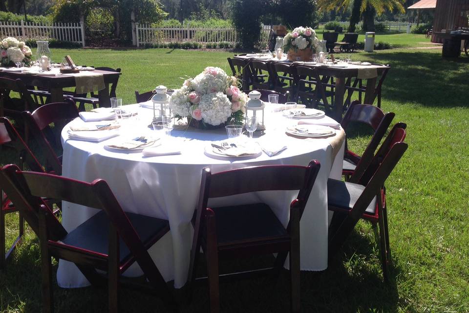 An outdoor wedding